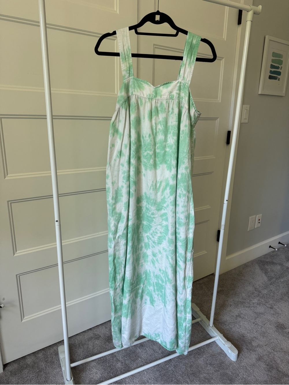 STARK X Mint Green Tie-Dye Maxi Dress